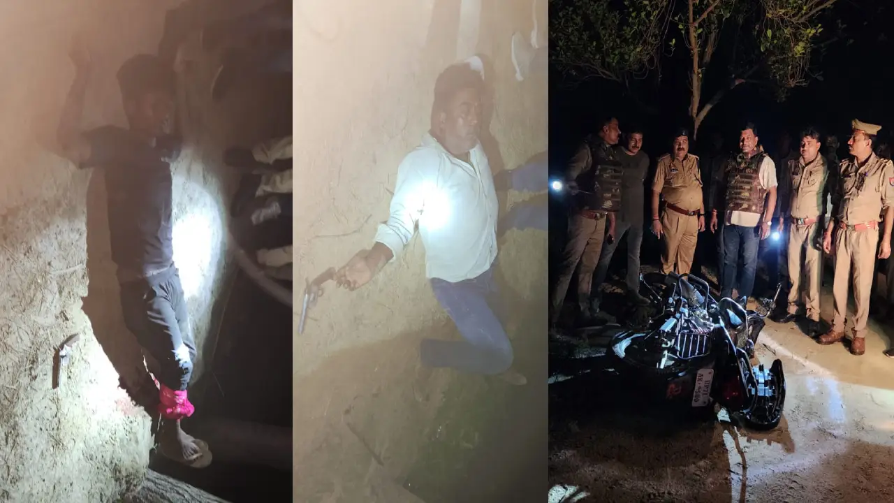 fatehpur news: एक गलती ने पुलिस को गोली चलाने पर किया मजबूर, फिर क्या… दो कुख्यात बदमाश घायल; धरे गए पुलिस मुठभेड़ में घायल बदमाश, मौजूद पुलिस टीम (सोर्स-बतकही)