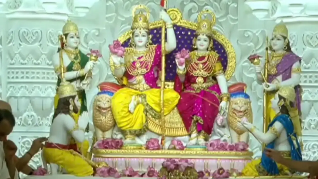 राम दरबार प्राण प्रतिष्ठा, (Source; ram mandir trust)